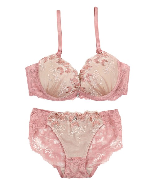 下着セット レディース セットアップ クラシカルフラワー刺繍