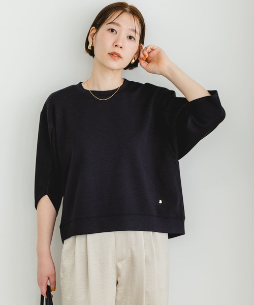 F by ROSSO(エフバイロッソ)の「F by ROSSO ダンボールコクーンプルオーバー(Tシャツ/カットソー・レディース・ネイビー/ベージュ・FREE)」の22枚目の写真