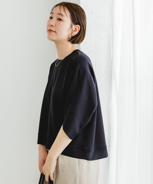F by ROSSO(エフバイロッソ)の「F by ROSSO ダンボールコクーンプルオーバー(Tシャツ/カットソー・レディース・ネイビー/ベージュ・FREE)」の21枚目の写真
