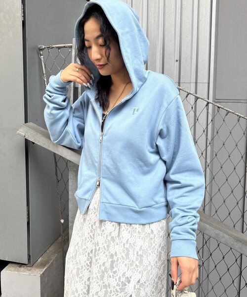 ルネ✨ボンディング フーディー Wジップ パーカー ワンピース 36 ルネ✨ボンディング フーディー Wジップ パーカー ワンピース 36