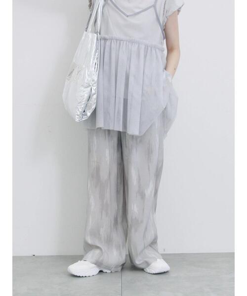 Samansa Mos2 blue（サマンサモスモスブルー）の「【接触冷感】水彩柄イージーパンツ（その他パンツ・レディース・ピンク/グレー/ブルー・F）」の2枚目の写真