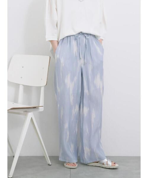 Samansa Mos2 blue（サマンサモスモスブルー）の「【接触冷感】水彩柄イージーパンツ（その他パンツ・レディース・ピンク/グレー/ブルー・F）」の20枚目の写真
