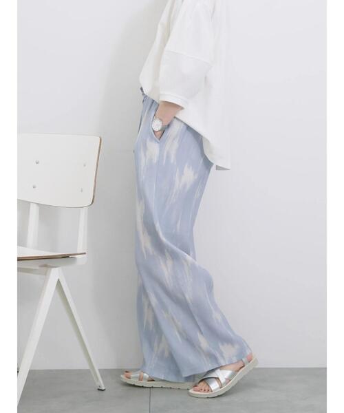 Samansa Mos2 blue（サマンサモスモスブルー）の「【接触冷感】水彩柄イージーパンツ（その他パンツ・レディース・ピンク/グレー/ブルー・F）」の22枚目の写真