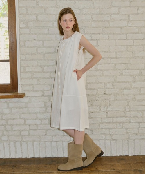 giunon エンブロイダリーヘムタンクドレス embroidery hem tank dress / エンブロイダリーヘムタンクドレス