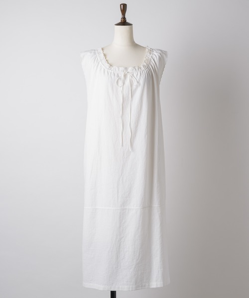 embroidery hem tank dress / エンブロイダリーヘムタンクドレス