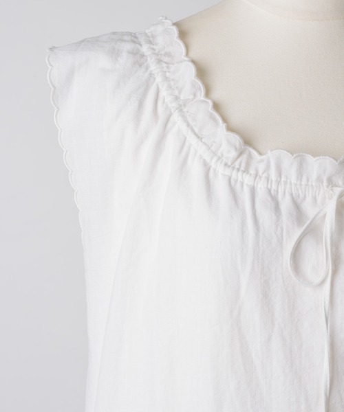 embroidery hem tank dress / エンブロイダリーヘムタンクドレス