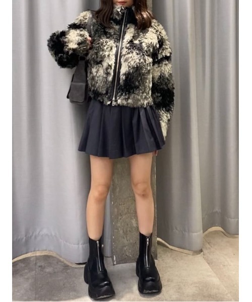 SLY（スライ）の「MINI PLEATS SKORT ミニ プリーツ スコート（スカート・レディース・杢グレー/ブラック・0/1）」の14枚目の写真