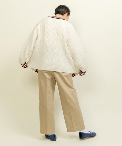 CHILD WOMAN(チャイルドウーマン)の「☆チルデンニットカーディガン(カーディガン/ボレロ・レディース・アイボリー/ネイビー・FREE)」の3枚目の写真