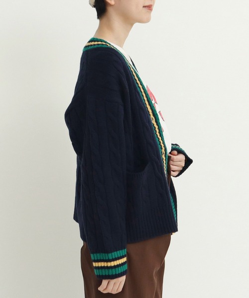 CHILD WOMAN(チャイルドウーマン)の「☆チルデンニットカーディガン(カーディガン/ボレロ・レディース・アイボリー/ネイビー・FREE)」の17枚目の写真