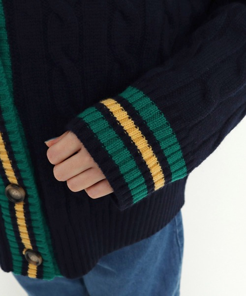 CHILD WOMAN(チャイルドウーマン)の「☆チルデンニットカーディガン(カーディガン/ボレロ・レディース・アイボリー/ネイビー・FREE)」の10枚目の写真