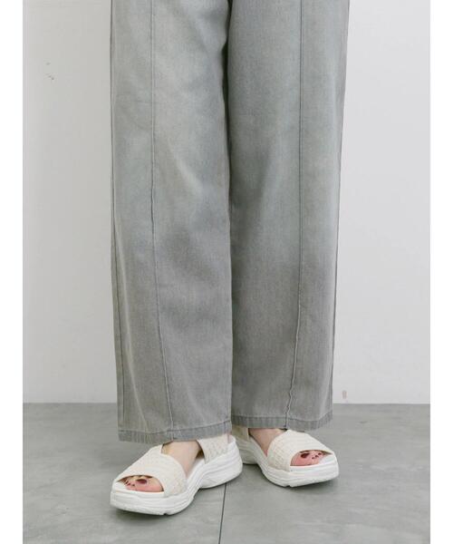 Samansa Mos2 blue（サマンサモスモスブルー）の「【軽量】ワッフルニットスポーツサンダル（ドレスシューズ・レディース・オフホワイト/ブラック・L/M）」の6枚目の写真