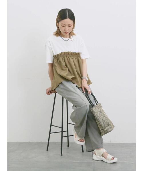 Samansa Mos2 blue（サマンサモスモスブルー）の「【軽量】ワッフルニットスポーツサンダル（ドレスシューズ・レディース・オフホワイト/ブラック・L/M）」の8枚目の写真