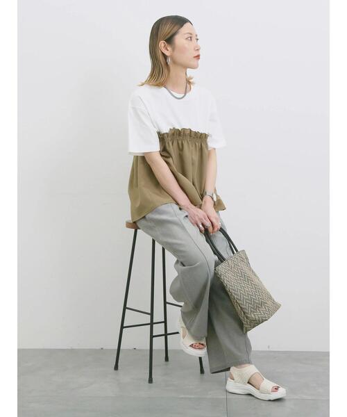 Samansa Mos2 blue（サマンサモスモスブルー）の「【軽量】ワッフルニットスポーツサンダル（ドレスシューズ・レディース・オフホワイト/ブラック・L/M）」の9枚目の写真