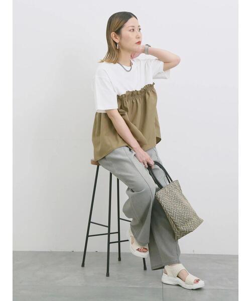 Samansa Mos2 blue（サマンサモスモスブルー）の「【軽量】ワッフルニットスポーツサンダル（ドレスシューズ・レディース・オフホワイト/ブラック・L/M）」の10枚目の写真