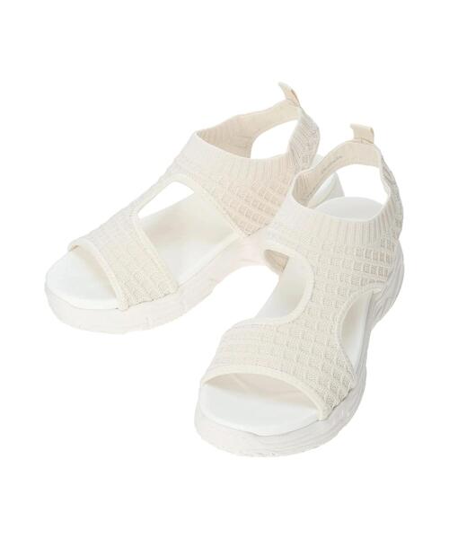 Samansa Mos2 blue（サマンサモスモスブルー）の「【軽量】ワッフルニットスポーツサンダル（ドレスシューズ・レディース・オフホワイト/ブラック・L/M）」の21枚目の写真