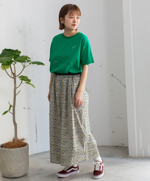 POU DOU DOU(プードゥドゥ)の「ミニロゴ刺繍カラーTシャツ(Tシャツ/カットソー・レディース・ターコイズブルー/レッド/オフホワイト/ネイビー/グリーン・M)」の11枚目の写真