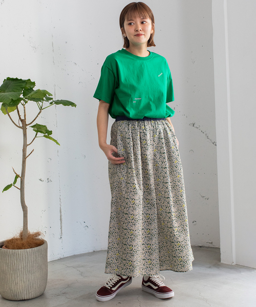 POU DOU DOU(プードゥドゥ)の「ミニロゴ刺繍カラーTシャツ(Tシャツ/カットソー・レディース・ターコイズブルー/レッド/オフホワイト/ネイビー/グリーン・M)」の12枚目の写真