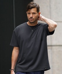 SOMEDIFF（サムディフ）の「【SOMEDIFF】オーバーサイズ 半袖プレミアムカットソー メンズ Tシャツ 白T ブラック 春服（Tシャツ/カットソー）」