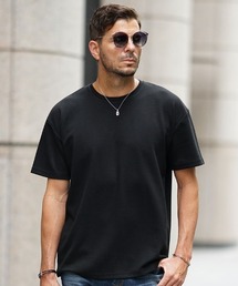 SOMEDIFF（サムディフ）の「【SOMEDIFF】オーバーサイズ 半袖プレミアムカットソー メンズ Tシャツ 白T ブラック 春服（Tシャツ/カットソー）」