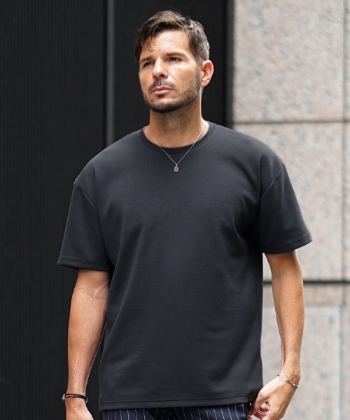 SOMEDIFF(サムディフ)の「【SOMEDIFF】オーバーサイズ 半袖プレミアムカットソー メンズ Tシャツ 白T ブラック 春服(Tシャツ/カットソー・メンズ・ブラック/ネイビー/アッシュグレー/ホワイト・XL/L/M)」の21枚目の写真