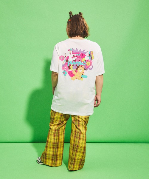 PUNYUS（プニュズ）の「センタープレスチェックフレアパンツ（その他パンツ・レディース・グリーン/ピンク/イエロー・1/2/3/4）」の18枚目の写真