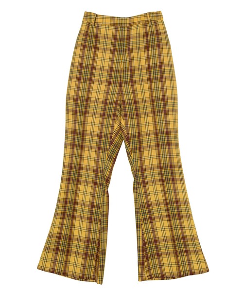 PUNYUS（プニュズ）の「センタープレスチェックフレアパンツ（その他パンツ・レディース・グリーン/ピンク/イエロー・1/2/3/4）」の21枚目の写真