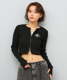 DC（ディーシー）の「DC/ディーシー TELECO ZIP CARDIGAN ショート丈 ジップカーディガン リブニット LCD254310（カーディガン/ボレロ）」