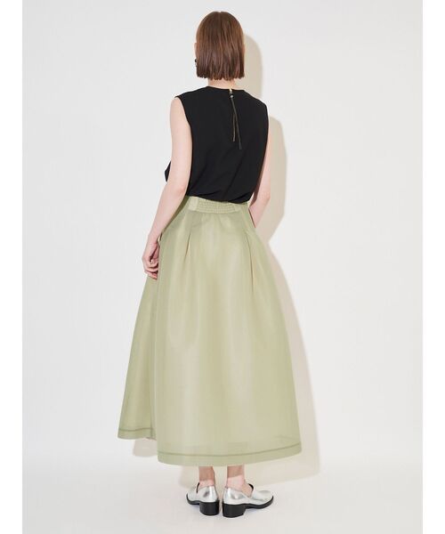 ELENDEEK(エレンディーク)の「ジョーゼットアシンメトリータンク【セットアップ対応】(シャツ/ブラウス・レディース・オフホワイト/ブラック/グリーン・FREE)」の11枚目の写真