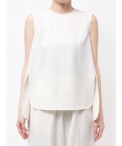 ELENDEEK(エレンディーク)の「ジョーゼットアシンメトリータンク【セットアップ対応】(シャツ/ブラウス・レディース・オフホワイト/ブラック/グリーン・FREE)」の21枚目の写真