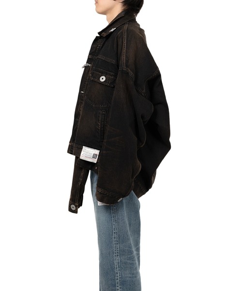 Maison MIHARA YASUHIRO（メゾンミハラヤスヒロ）の「Front Layered Denim Jacket（ブルゾン・メンズ・インディゴブルー/ブラック・48/46/44）」の16枚目の写真