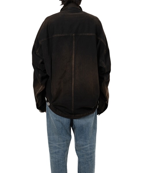 Maison MIHARA YASUHIRO（メゾンミハラヤスヒロ）の「Front Layered Denim Jacket（ブルゾン・メンズ・インディゴブルー/ブラック・48/46/44）」の19枚目の写真