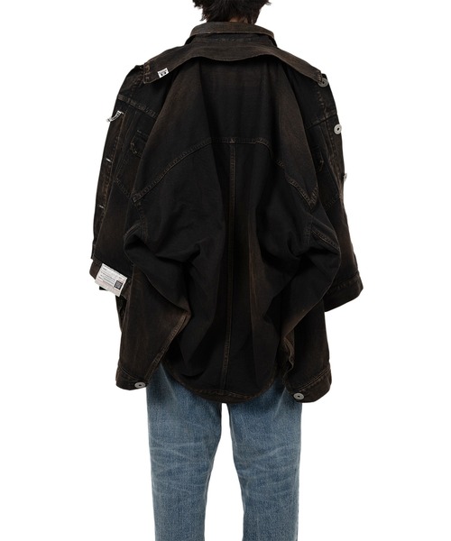 Maison MIHARA YASUHIRO（メゾンミハラヤスヒロ）の「Front Layered Denim Jacket（ブルゾン・メンズ・インディゴブルー/ブラック・48/46/44）」の6枚目の写真