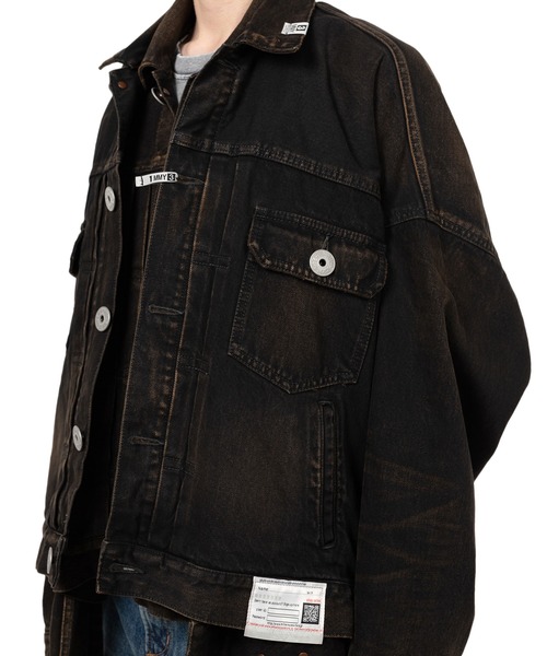 Maison MIHARA YASUHIRO（メゾンミハラヤスヒロ）の「Front Layered Denim Jacket（ブルゾン・メンズ・インディゴブルー/ブラック・48/46/44）」の22枚目の写真