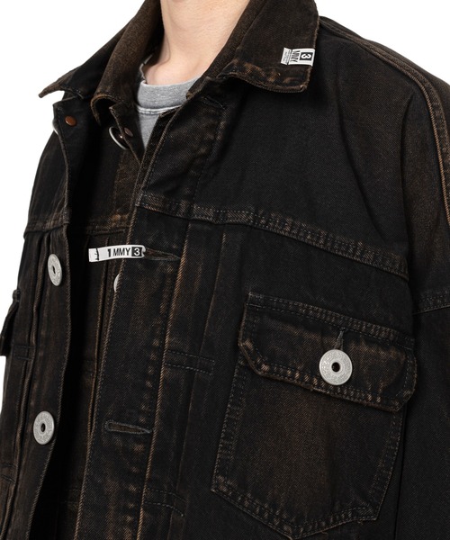 Maison MIHARA YASUHIRO（メゾンミハラヤスヒロ）の「Front Layered Denim Jacket（ブルゾン・メンズ・インディゴブルー/ブラック・48/46/44）」の13枚目の写真