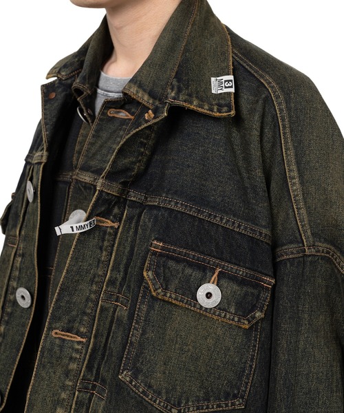 Maison MIHARA YASUHIRO（メゾンミハラヤスヒロ）の「Front Layered Denim Jacket（ブルゾン・メンズ・インディゴブルー/ブラック・48/46/44）」の21枚目の写真