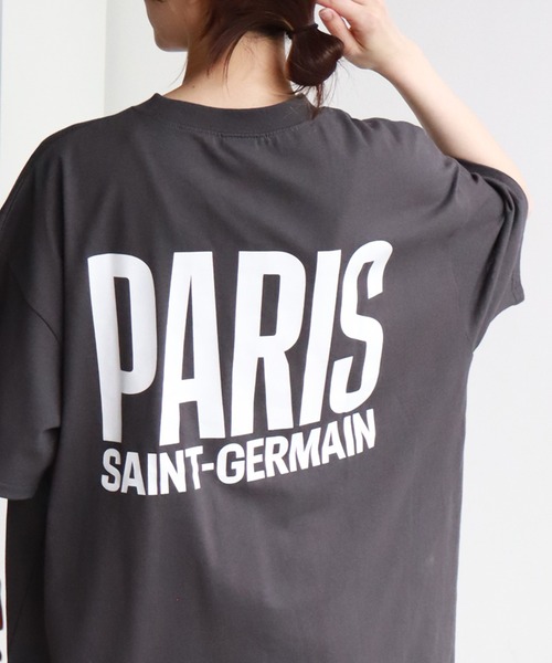 【新品 未使用】パリ サンジェルマン スタジアムフォト シアー カットソー 黒 PARIS SAINT-GERMAIN（パリサンジェルマン）の「【Paris Saint