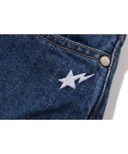 A BATHING APE(アベイシングエイプ)の「CHAMPION LOGO 12 OZ DENIM PANTS(デニムパンツ・レディース・ブラック/インディゴブルー・SMALL/MEDIUM)」の8枚目の写真