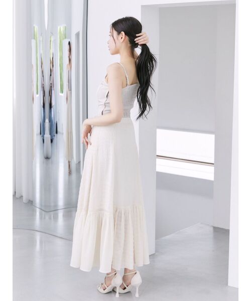 EATME（イートミー）の「ギャザーロングスカート（スカート・レディース・アイボリー/ブラック/ブルー・FREE）」の7枚目の写真