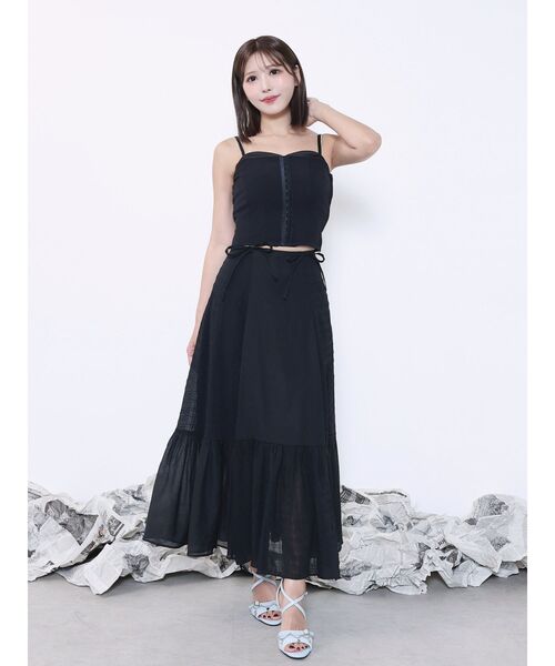 EATME（イートミー）の「ギャザーロングスカート（スカート・レディース・アイボリー/ブラック/ブルー・FREE）」の11枚目の写真