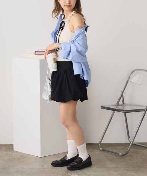 セール】Volume Gather Mini Skirt / ボリューム ギャザー