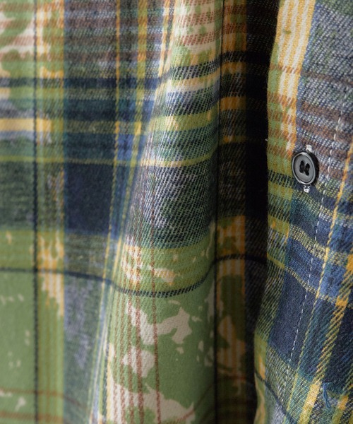 ROOPTOKYO（ループトウキョウ）の「ヴィンテージ風 半袖チェックシャツ（シャツ/ブラウス・メンズ・グリーン/ブルー/パープル・L/M）」の8枚目の写真