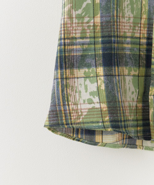 ROOPTOKYO（ループトウキョウ）の「ヴィンテージ風 半袖チェックシャツ（シャツ/ブラウス・メンズ・グリーン/ブルー/パープル・L/M）」の7枚目の写真