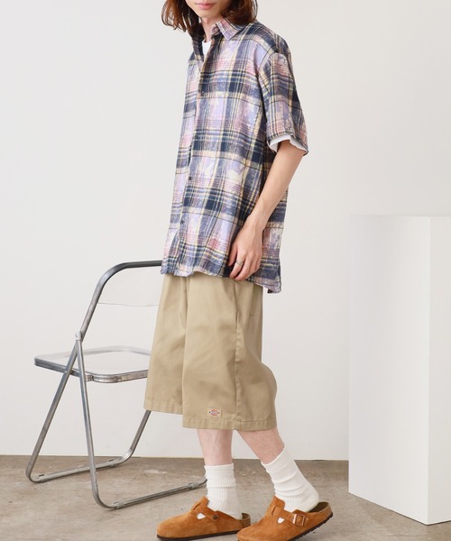 ROOPTOKYO（ループトウキョウ）の「ヴィンテージ風 半袖チェックシャツ（シャツ/ブラウス・メンズ・グリーン/ブルー/パープル・L/M）」の22枚目の写真