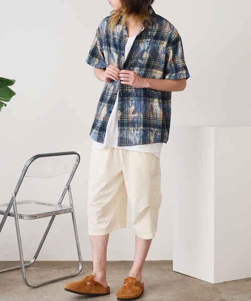 ROOPTOKYO（ループトウキョウ）の「ヴィンテージ風 半袖チェックシャツ（シャツ/ブラウス・メンズ・グリーン/ブルー/パープル・L/M）」の18枚目の写真