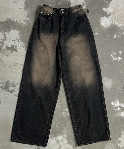 AEAE★韓国★人気★男女兼用★DENIM WORK PANTS 2色 デニムパンツ│1page｜通常価格とセール価格│A'GEM/9×.KOM