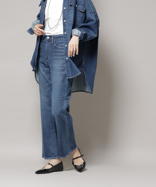 Healthy denim（ヘルシーデニム）の「Healthy DENIM/Lotus フレアデニム（デニムパンツ・レディース・ブルー/ダークブルー・22/23/24）」の3枚目の写真