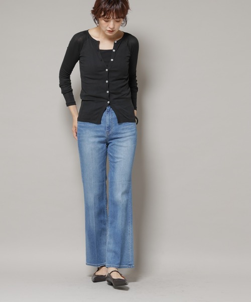 Healthy denim（ヘルシーデニム）の「Healthy DENIM/Lotus フレアデニム（デニムパンツ・レディース・ブルー/ダークブルー・22/23/24）」の11枚目の写真