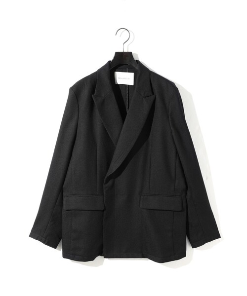 MIDIUMISOLID（ミディウミソリッド）の「MIDIUMISOLID Men’s ウールサージジャケット（ダウンジャケット/コート・メンズ・ブラック/ネイビー・48）」の2枚目の写真