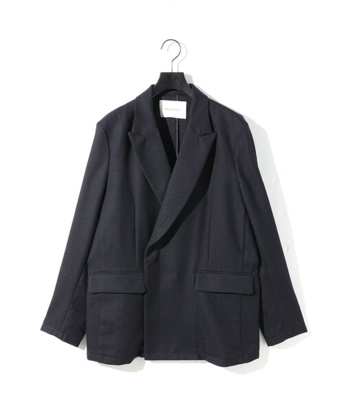 MIDIUMISOLID（ミディウミソリッド）の「MIDIUMISOLID Men’s ウールサージジャケット（ダウンジャケット/コート・メンズ・ブラック/ネイビー・48）」の3枚目の写真