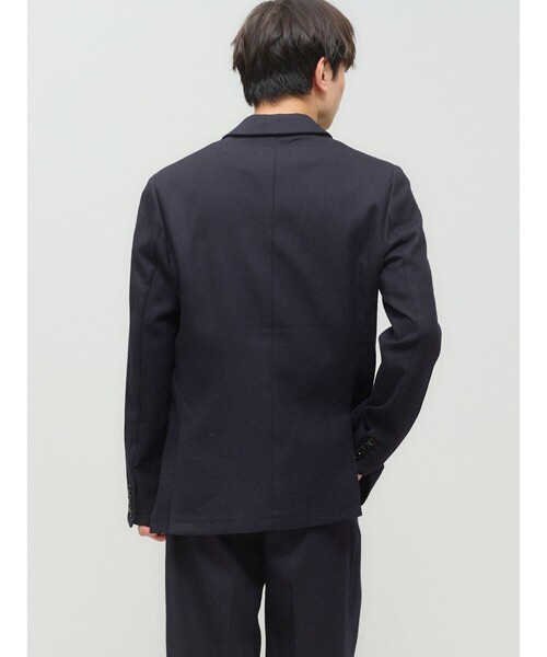MIDIUMISOLID（ミディウミソリッド）の「MIDIUMISOLID Men’s ウールサージジャケット（ダウンジャケット/コート・メンズ・ブラック/ネイビー・48）」の8枚目の写真